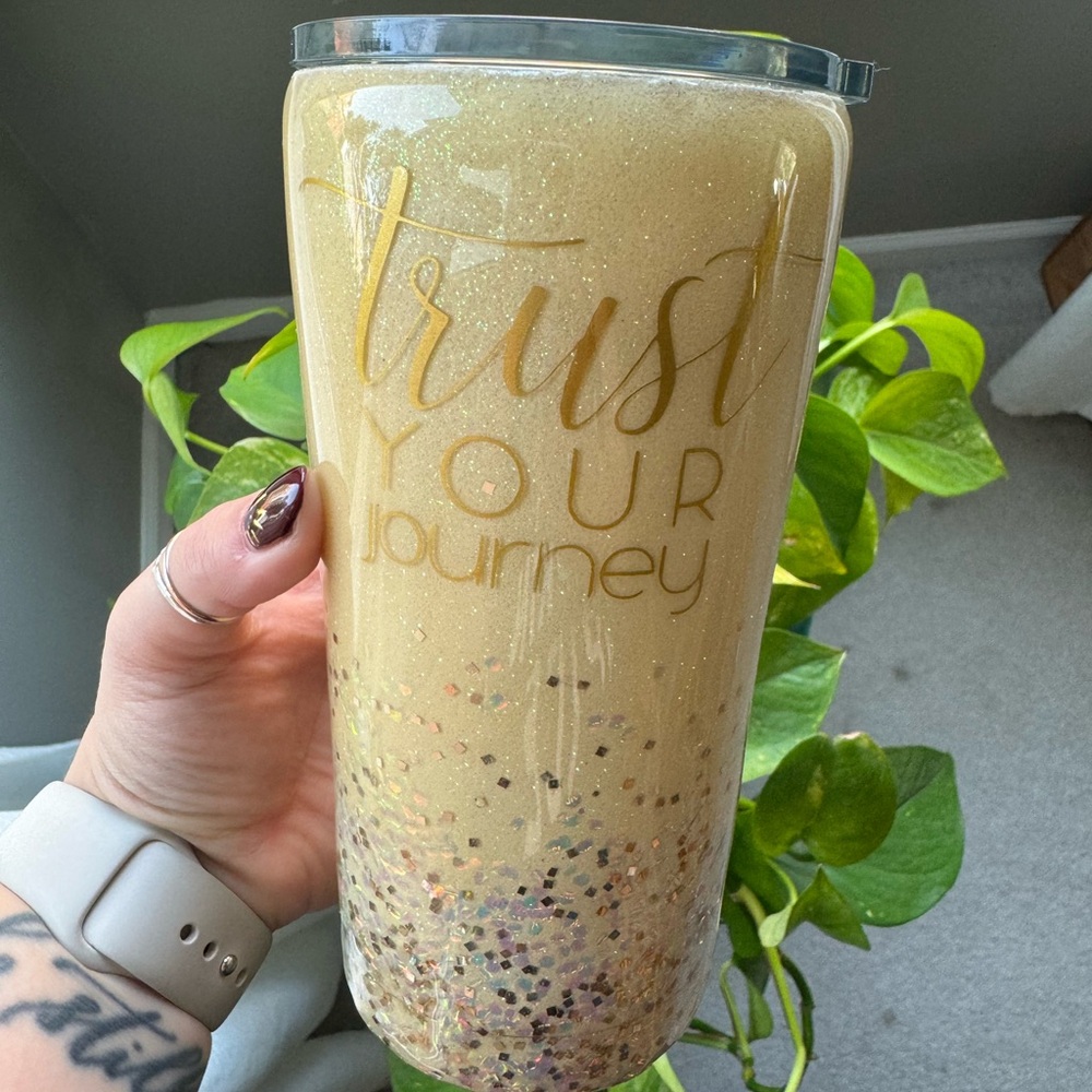 16 oz “Trust Your Journey” handmade tumbler